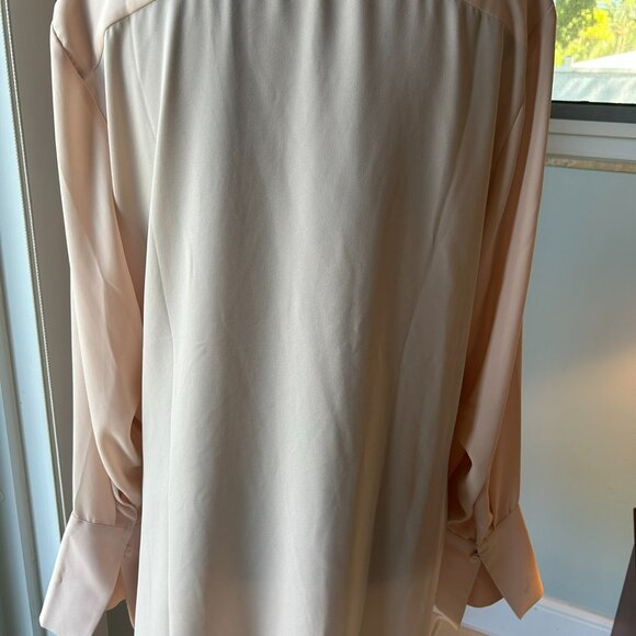 CHELSEA28 Size XXL Light Blush Pink Long Sleeve Wrap Blouse - Picture 4 of 7